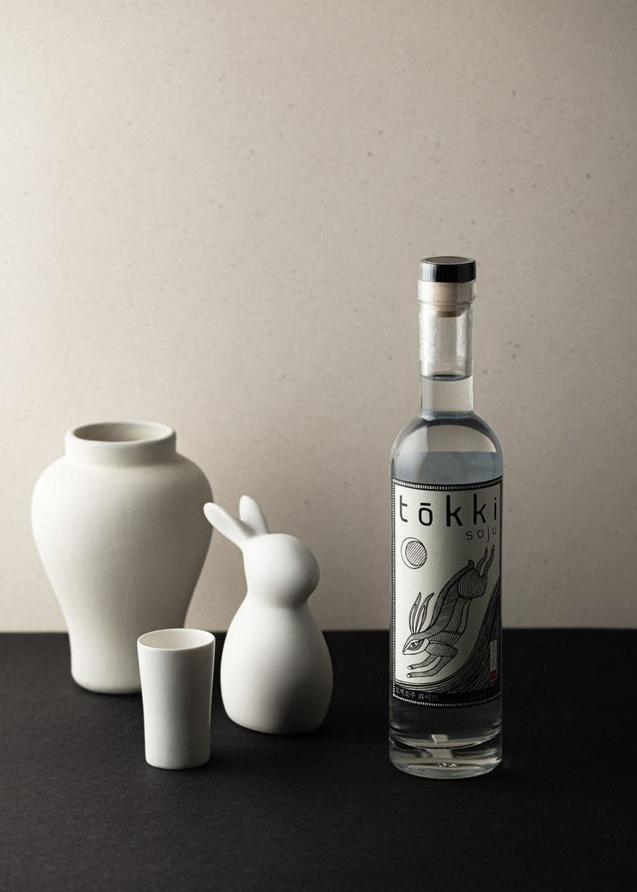 토끼소주 화이트 (Tokki soju white,375ml, alc.,vol. 23%) - made in CALIFORNIA, USA